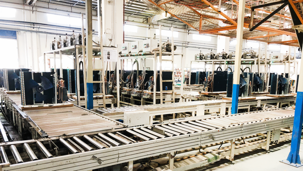 Characteristics of Semi-Automatic Air Conditioner Production Line