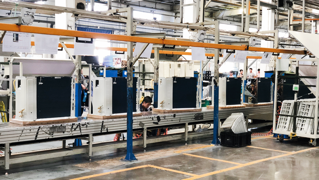 Characteristics of Semi-Automatic Air Conditioner Production Line