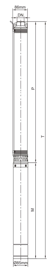 3.5” Borehole Pump–3.5SDM3 Series Deep Well Submersible Pump